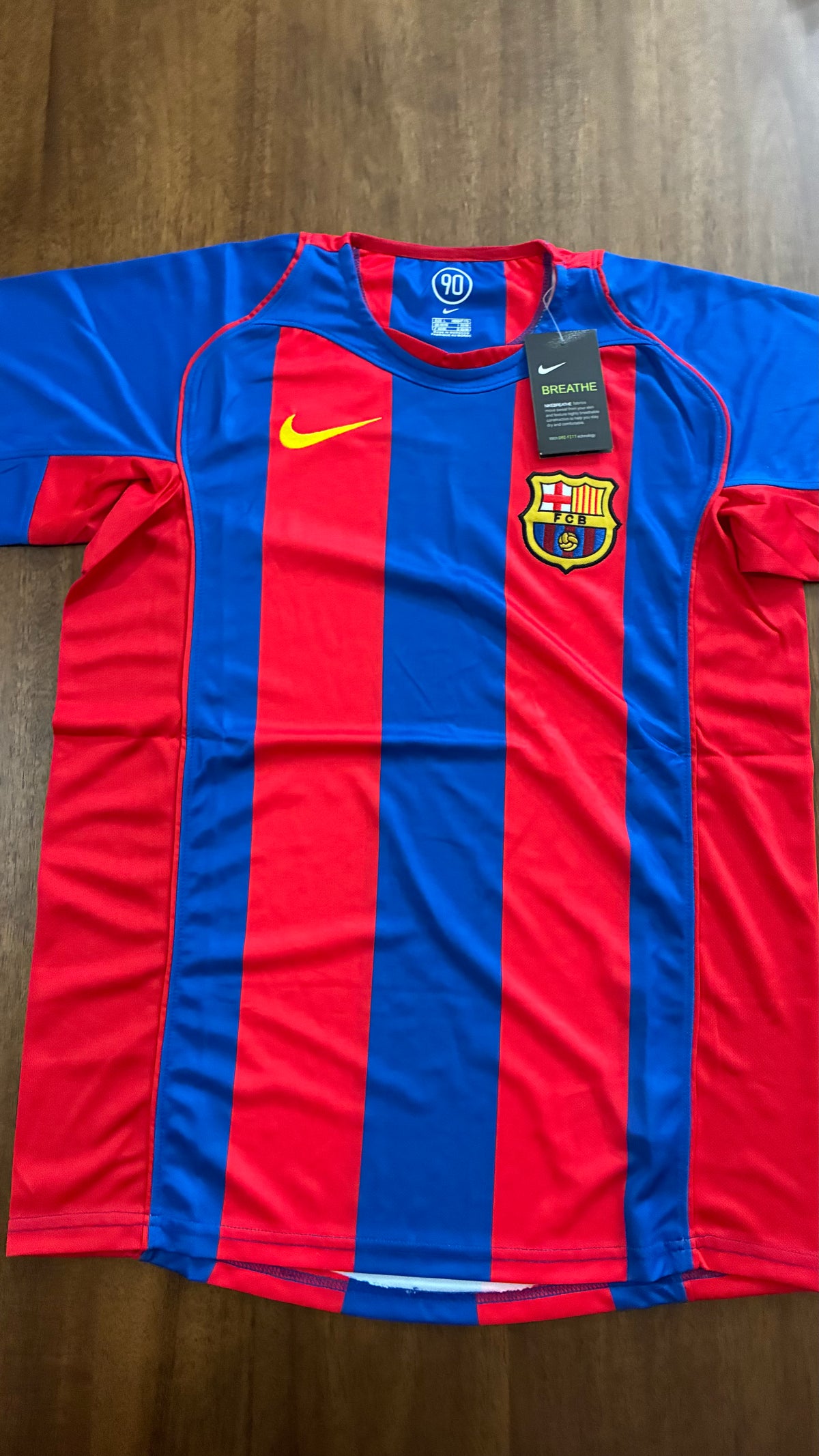 Barcelona Retro Player Version soccer jersey (size L men’s)